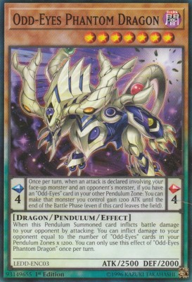 YUGIOH CARD ODD-EYES PHANTOM DRAGON LEDD-ENC03 1ST EDITION | eBay