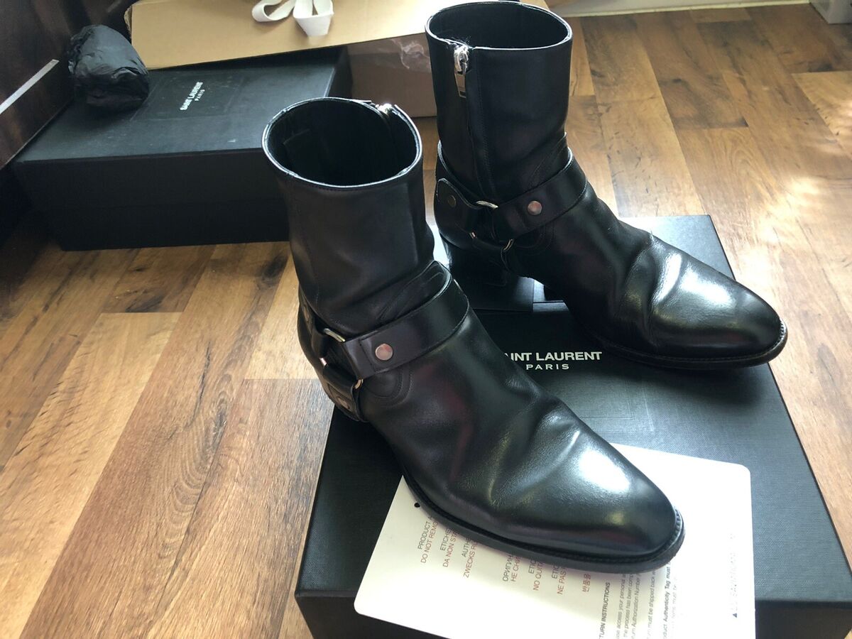 saint laurent wyatt boots 40 Black | eBay