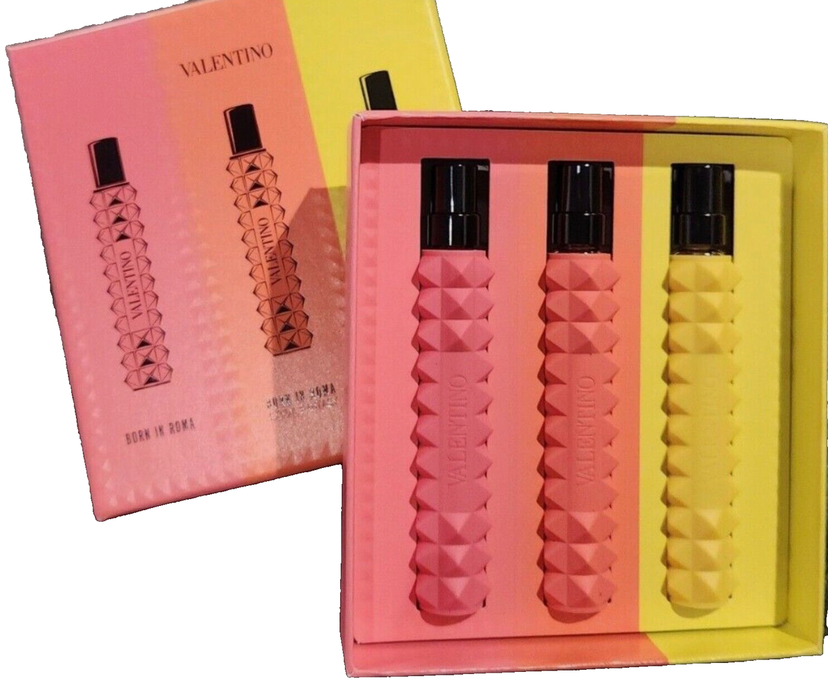 VALENTINO Born in Roma Womens 3 PCE ~ Trio Perfume Fragrance Gift