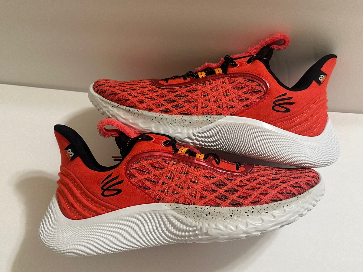 NEW Under Armour UA Curry Flow 9 Basketball Shoes Elmo Sesame