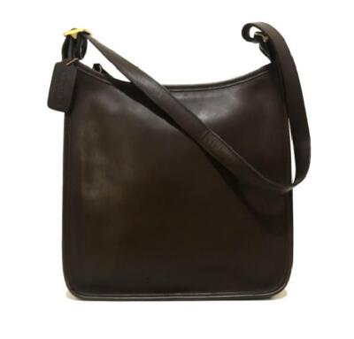 NICE Coach Vtg 90's Andrea Mahogany Brown Leather Slim Tote Hobo