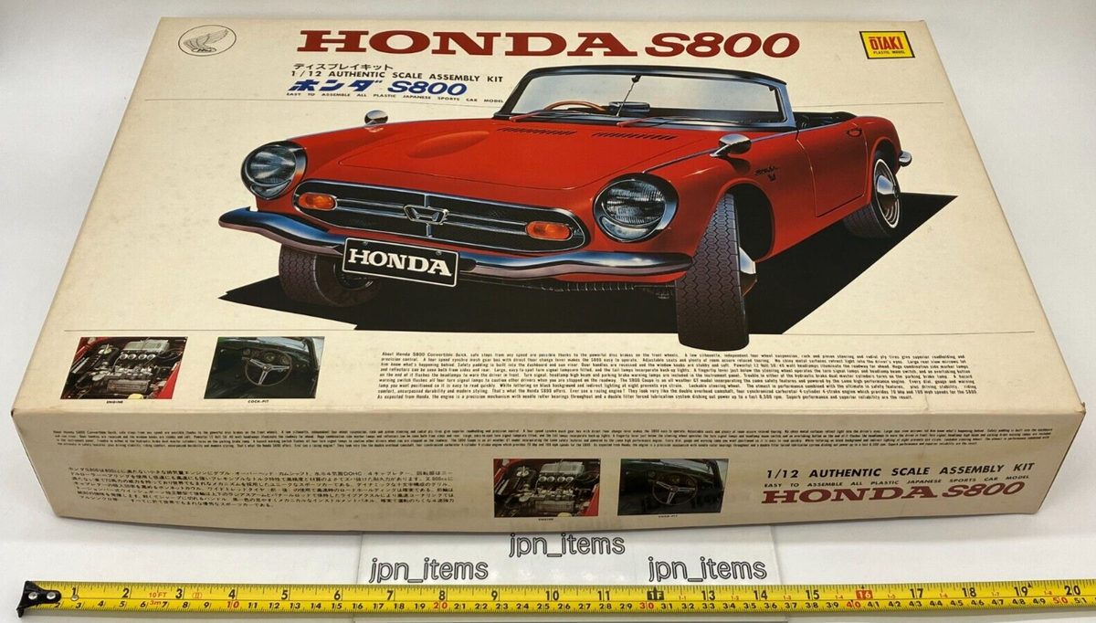 Otaki 1/12 Plastic Model Kit Honda S800 Display Unassembled