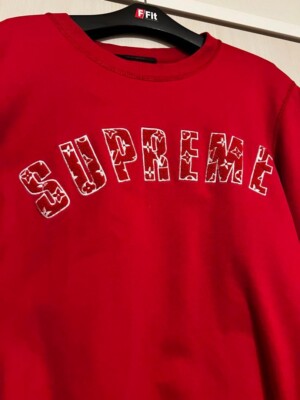 LOUIS VUITTON SUPREME collaboration arch logo crew neck sweatshirt