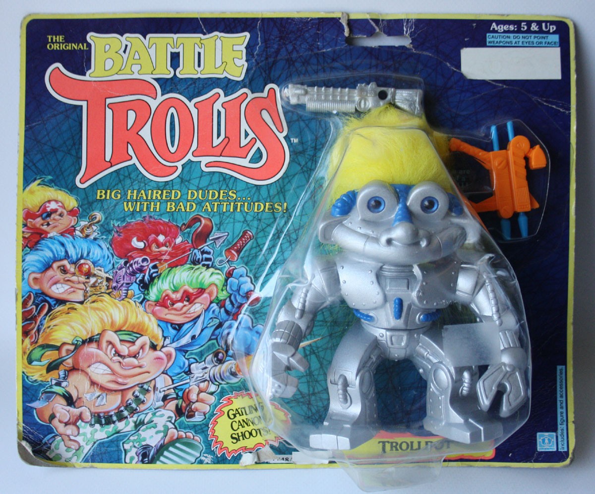 8X VINTAGE 1993 BATTLE TROLLS FRANKEN PUNK OFFICER TROLLBOT