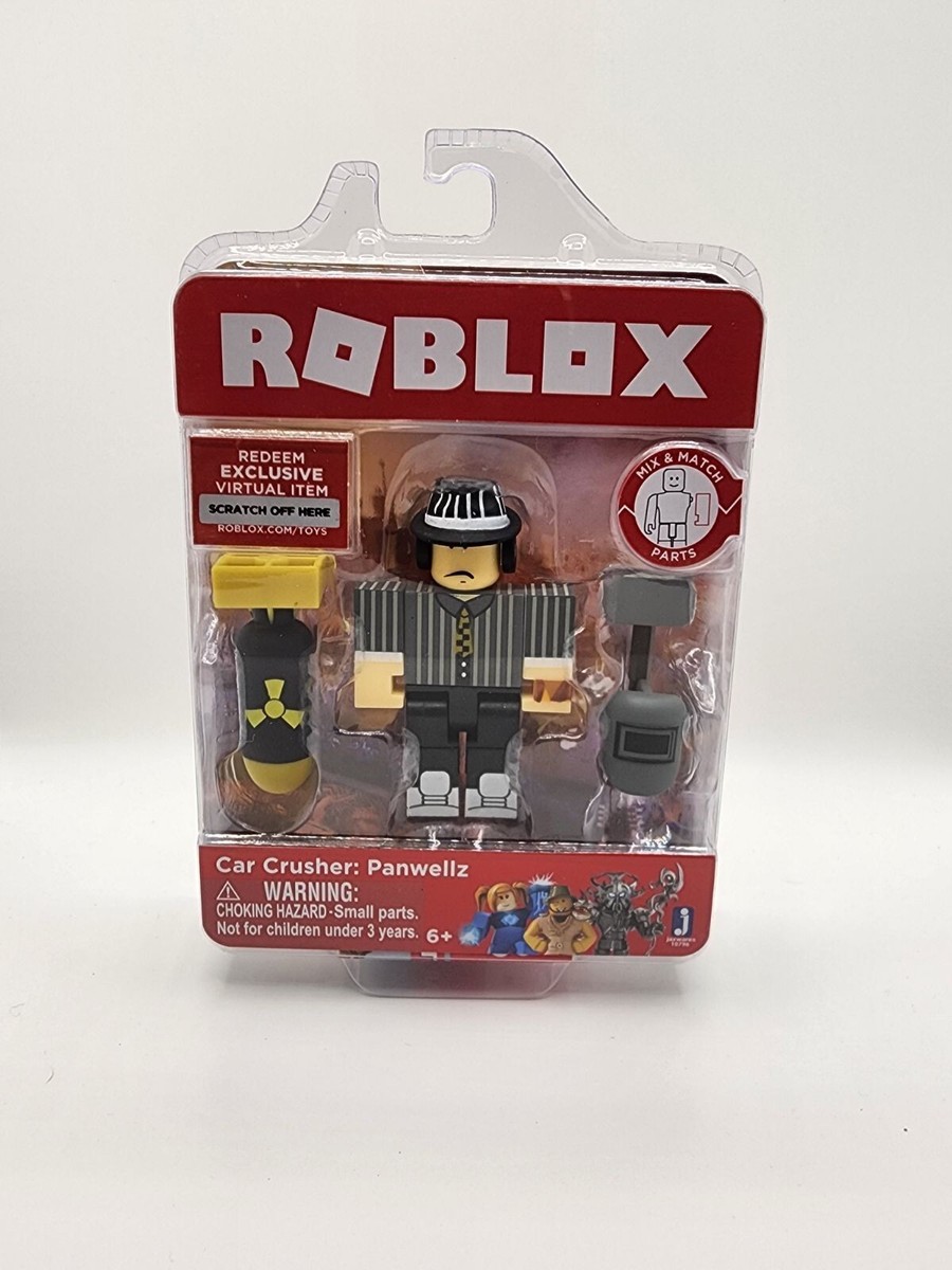 Jazwares ROBLOX Car Crusher Panwellz Figure Pack w/ Virtual Item