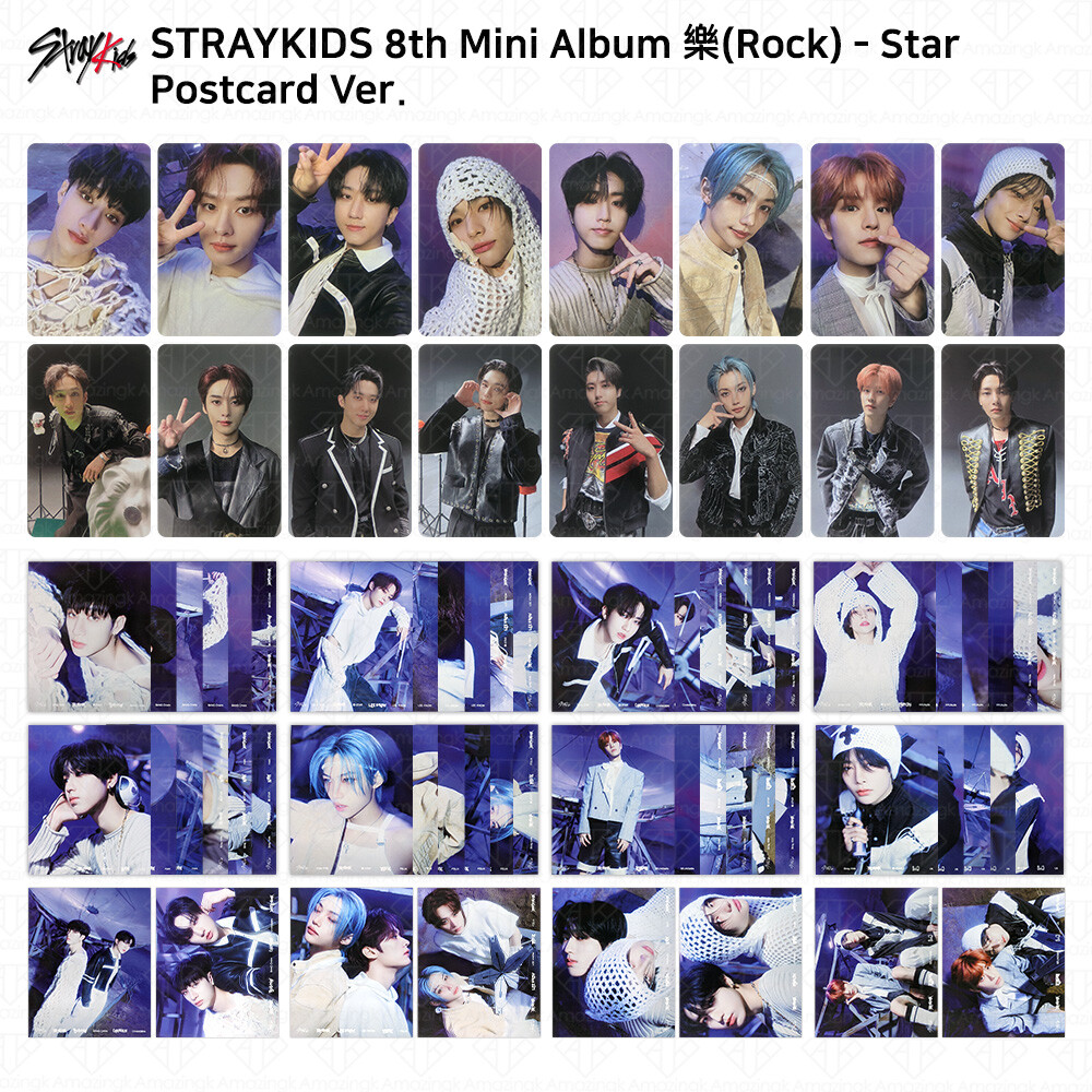 Stray Kids 8th Mini Album 樂 Rock Star Postcard Ver Official