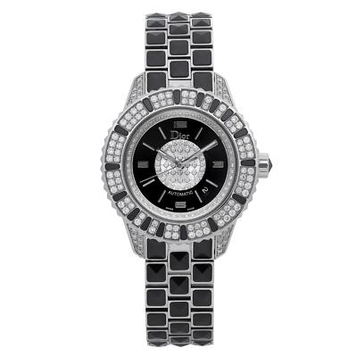 Dior Christal 33mm Steel Ceramic Diamond Black Dial Automatic