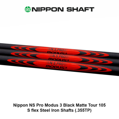 Nippon NS Pro Modus 3 Black Matte Tour 105 - S Flex Steel Iron