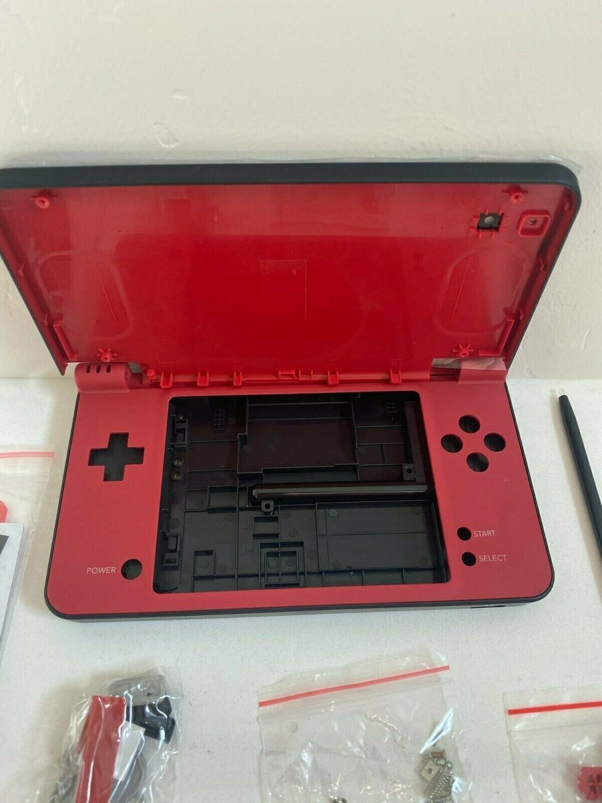Replacement Housing for Nintendo DSi XL Glass Lens Shell Mario Red