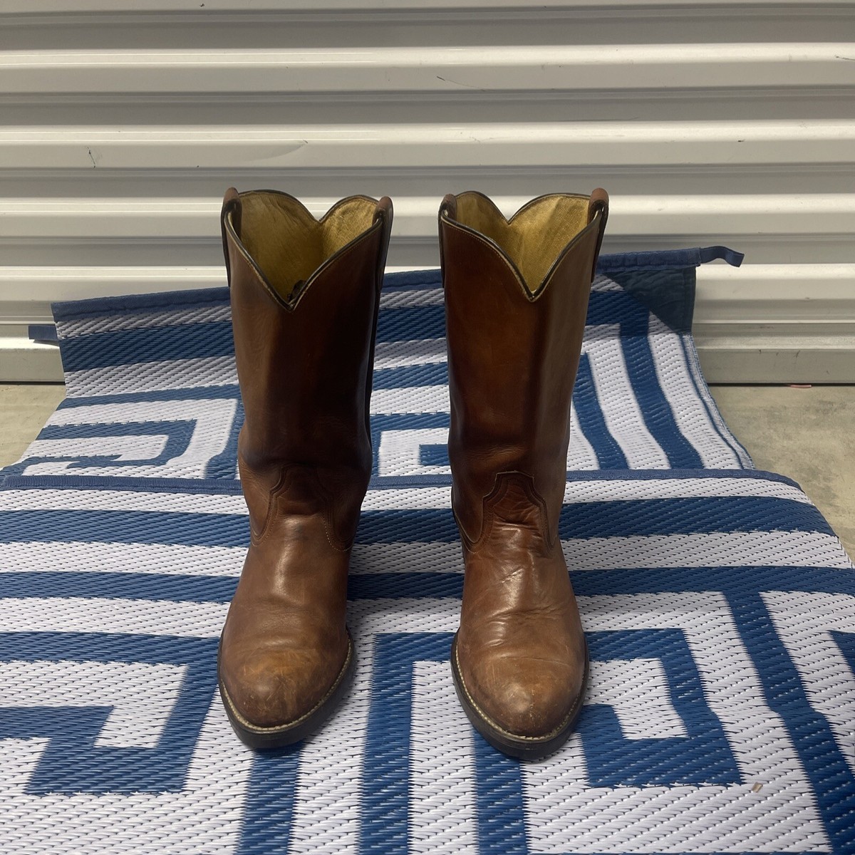 Acme 9096 Wellington Brown Leather Cowboy Western Work Boots Men's