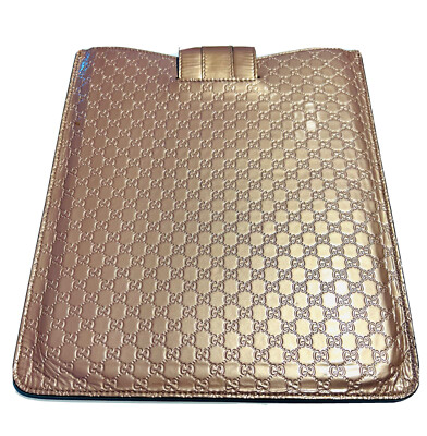 GUCCI GG Monogram Brown Patent Leather iPad Case | eBay