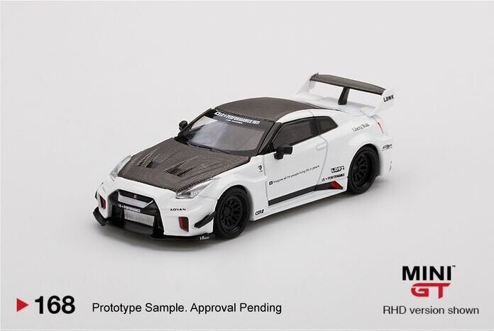 MINI GT 168 LB-Silhouette WORKS GT NISSAN 35GT-RR Ver.1 White RHD