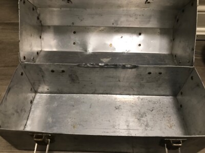 L MAY MFG Vintage Aluminum Miners Lunch Box Pail - Sudbury Ontario