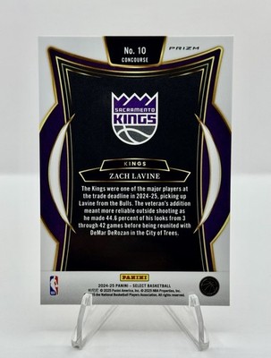 2024-25 Panini Select ZACH LaVINE Zebra Prizm Concourse #10 Kings