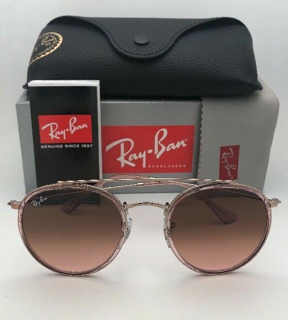 New RAY-BAN Sunglasses ROUND DOUBLE BRIDGE RB 3647-N 9069/A5 Pink