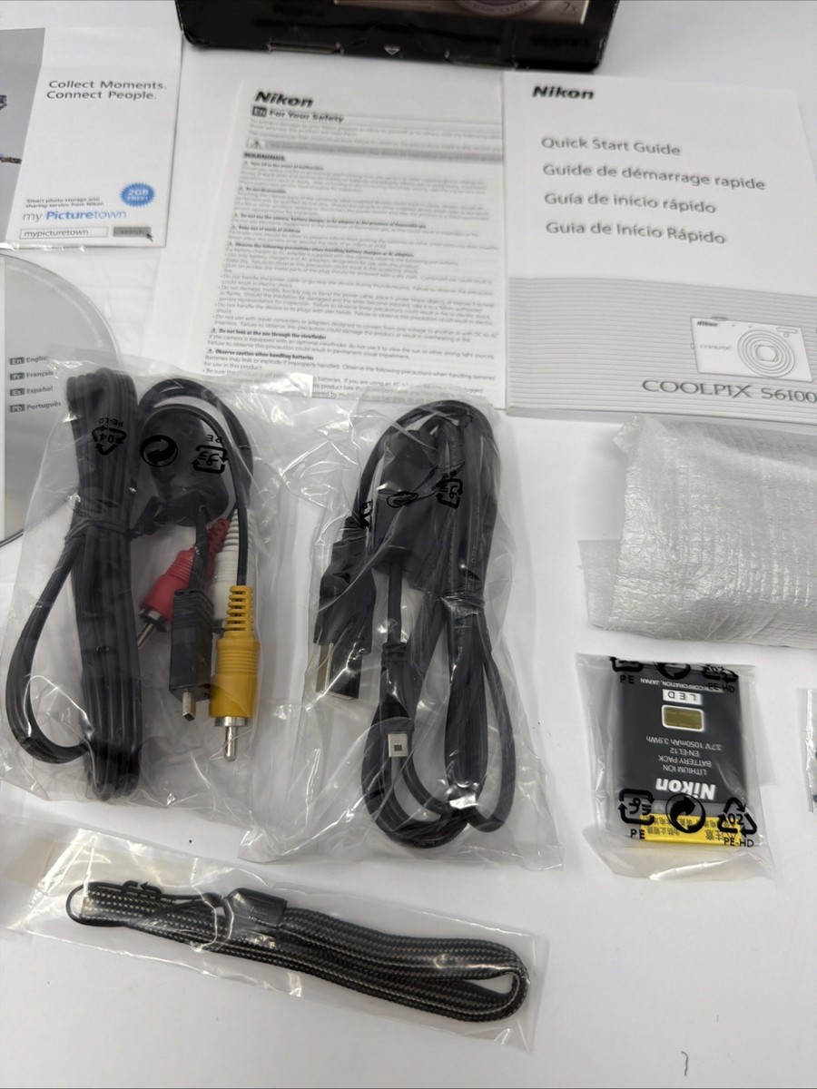 Nikon COOLPIX S6100 16.0MP Digital Camera - Silver for sale online