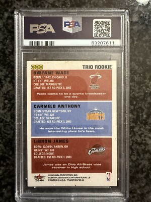 2003-04 Fleer Tradition - Trio Rookie LeBron James, Dwyane Wade