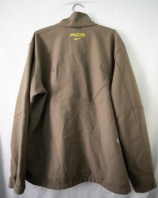 Vintage Y2K Nike ACG Brown Thermal Soft Shell Full Zip Jacket Size