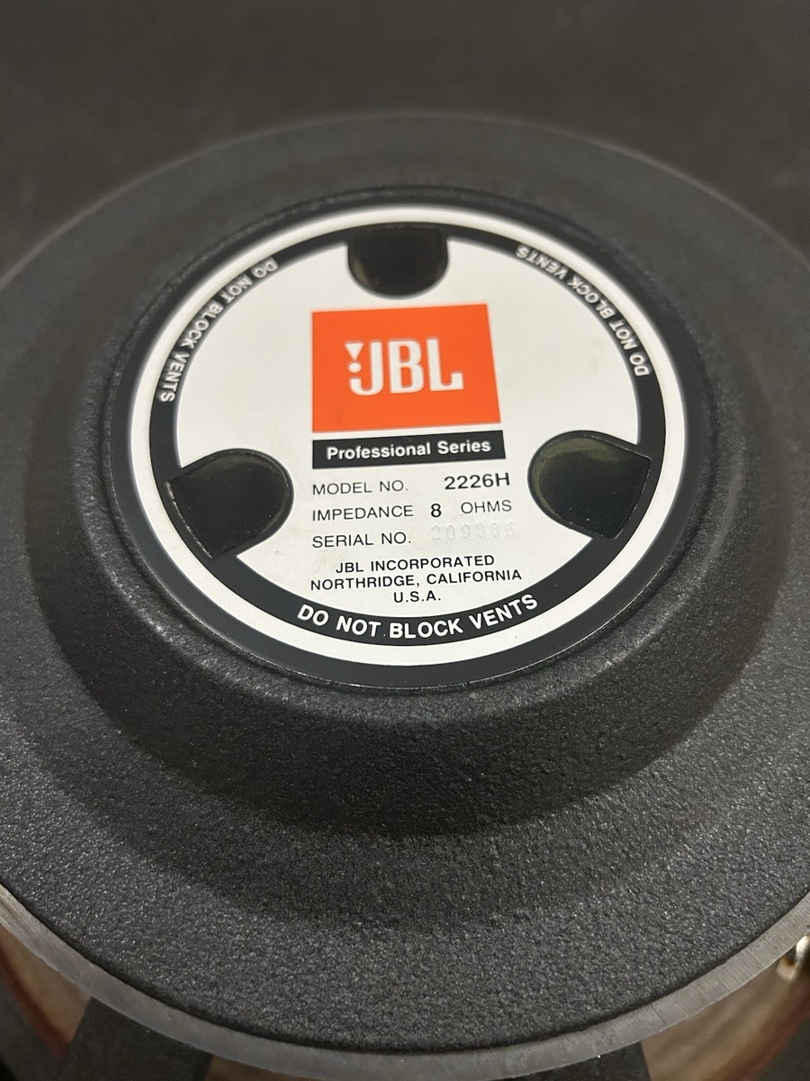 JBL 2226H Professional Series 15'' Speaker Ferrite Magnet Vintage