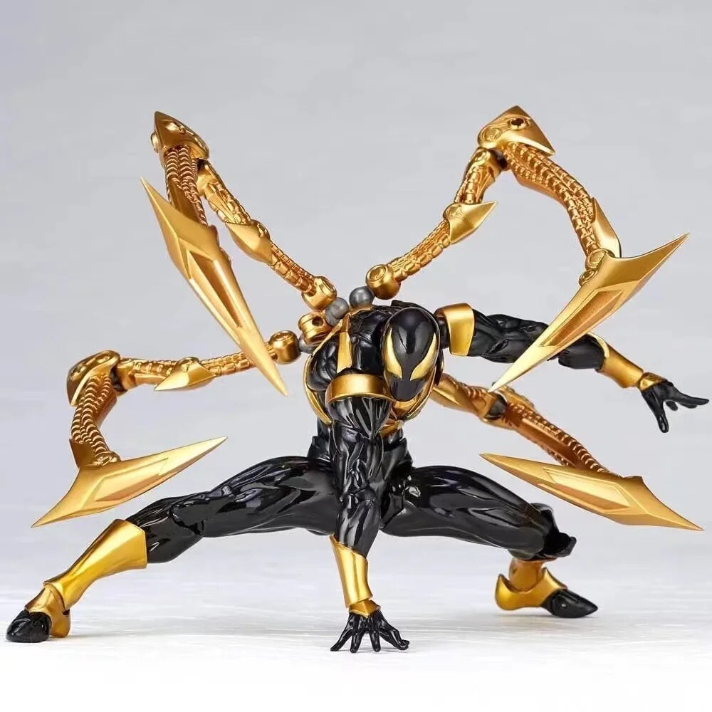 AMAZING YAMAGUCHI Iron Spider Man 16cm 6in Black Action Figure