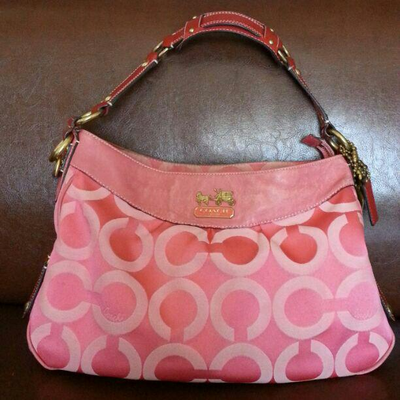 Coach Madison Op Art Shoulder Bag one handle Pink y2k Vintage | eBay