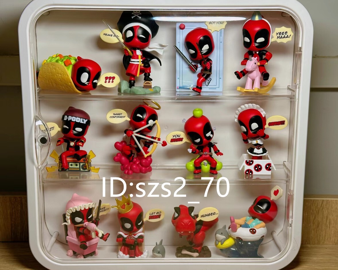 Secret + 12pcs - POP MART Marvel Deadpool Mini Figure Kawaii Cute