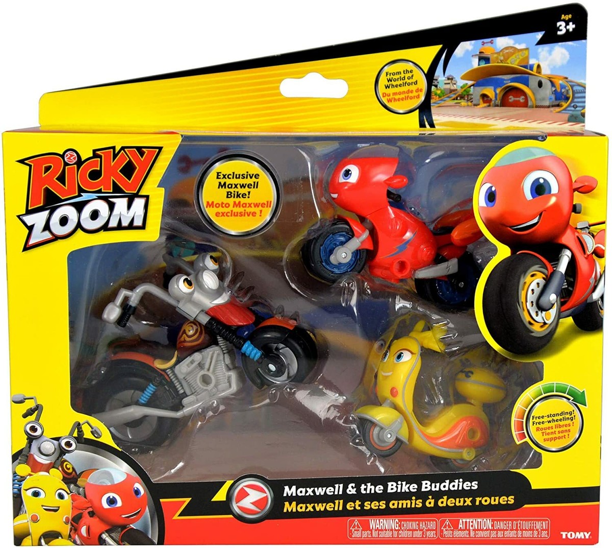 Ricky Zoom Hank, Maxwell & The Bike Buddies Motorcycle Toys (Set