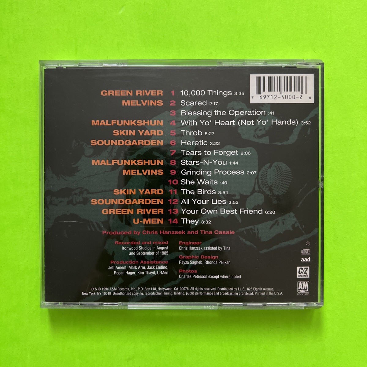 DEEP SIX C/Z RECORDS COMPILATION CD 1985/1994 RARE REISSUE Seattle