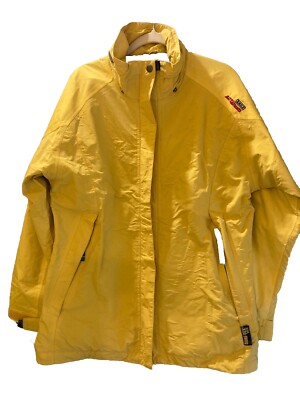 Aigle Actimum Jacket Mens Sz 36 Yellow Full Zip Long Sleeve Winter