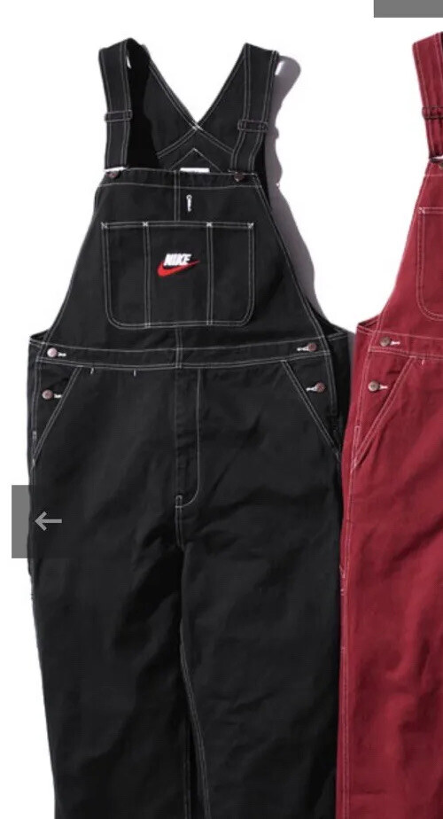 Men's supreme nike cotton twill overalls Size XL Color Black | eBay