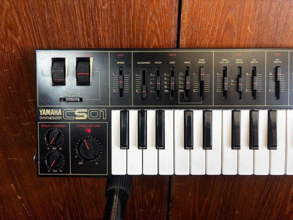 Yamaha CS01 rare black color vintage analog monophonic synthesizer