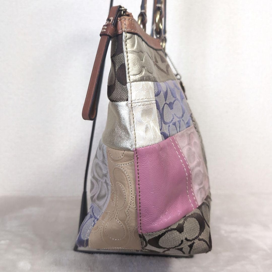 Coach Patchwork Signature Tote Bag Handbag Multicolor 11711 N2 | eBay