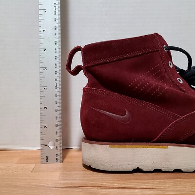 Nike ACG Kingman Suede Leather Boots 525387-667 Men's Sz 12 Red