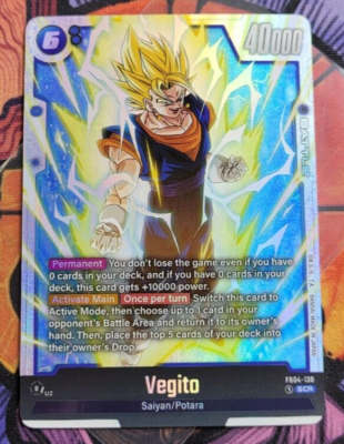 Vegito FB04-130 SS SCR Secret Rare Dragon Ball Super Fusion World