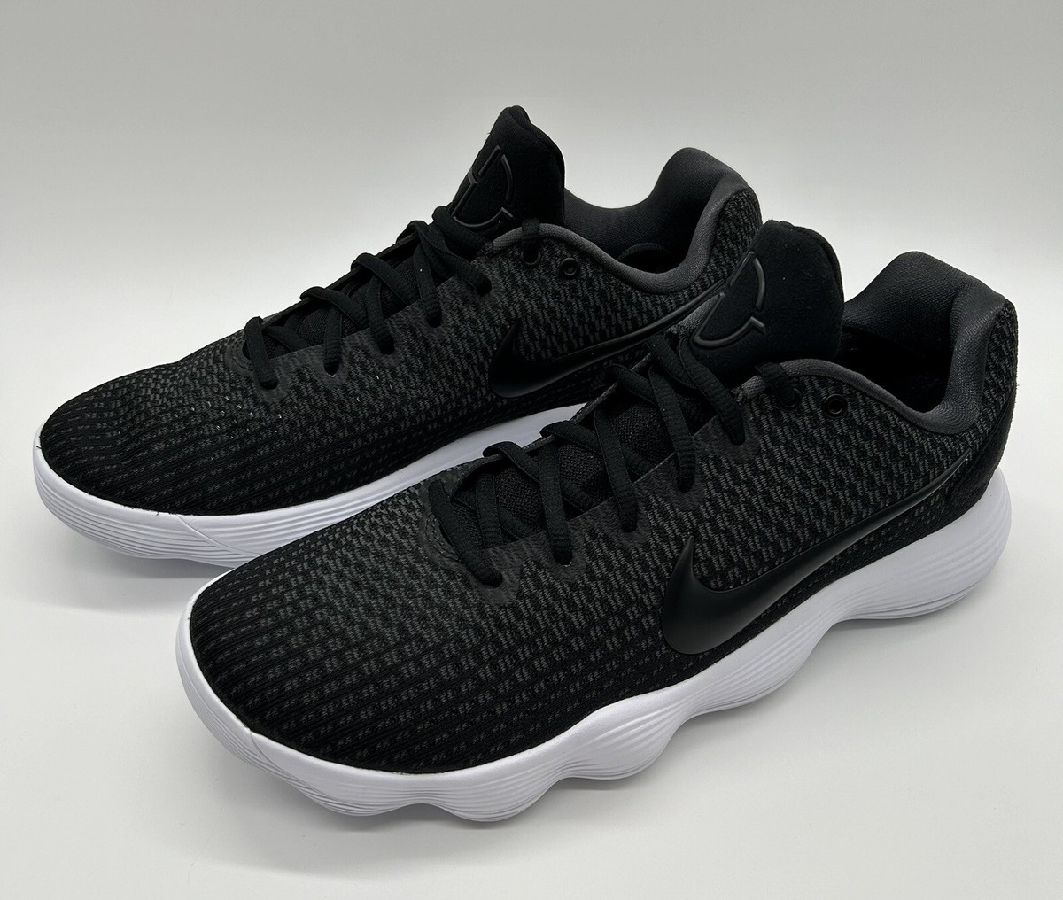 Nike Hyperdunk 2017 Men's 12 Low Basketball Shoes Black Silver