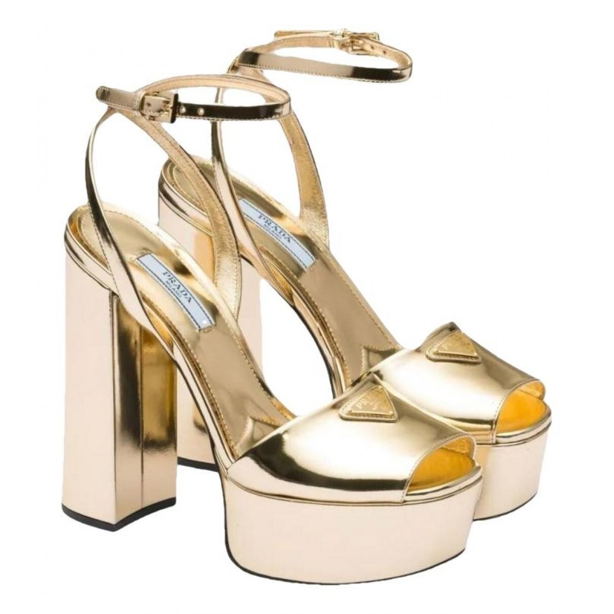 PRADA Plateau Metallic Peep-Toe Platform Pumps IT:41/US:11 | eBay