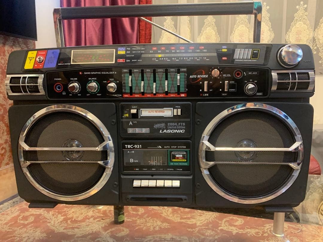 Vintage 1980's Lasonic TRC-931 Boombox Radio Cassette Player