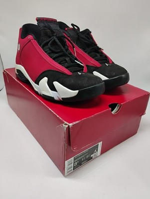 Nike Air Jordan 14 Retro Black/Gym Red 487471-006 Men's Size 8.5