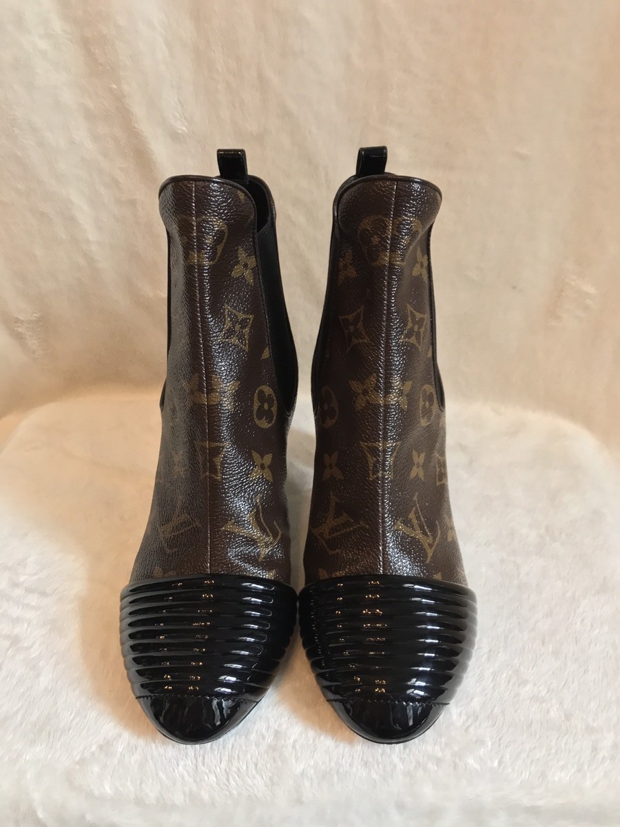New in Box Louis Vuitton Brown Monogram REVIVAL Ankle Boot Shoes