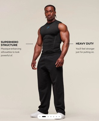 Gymshark Onyx 5.0 Midnight Black Tank Top Black/Black Large ✓ | eBay