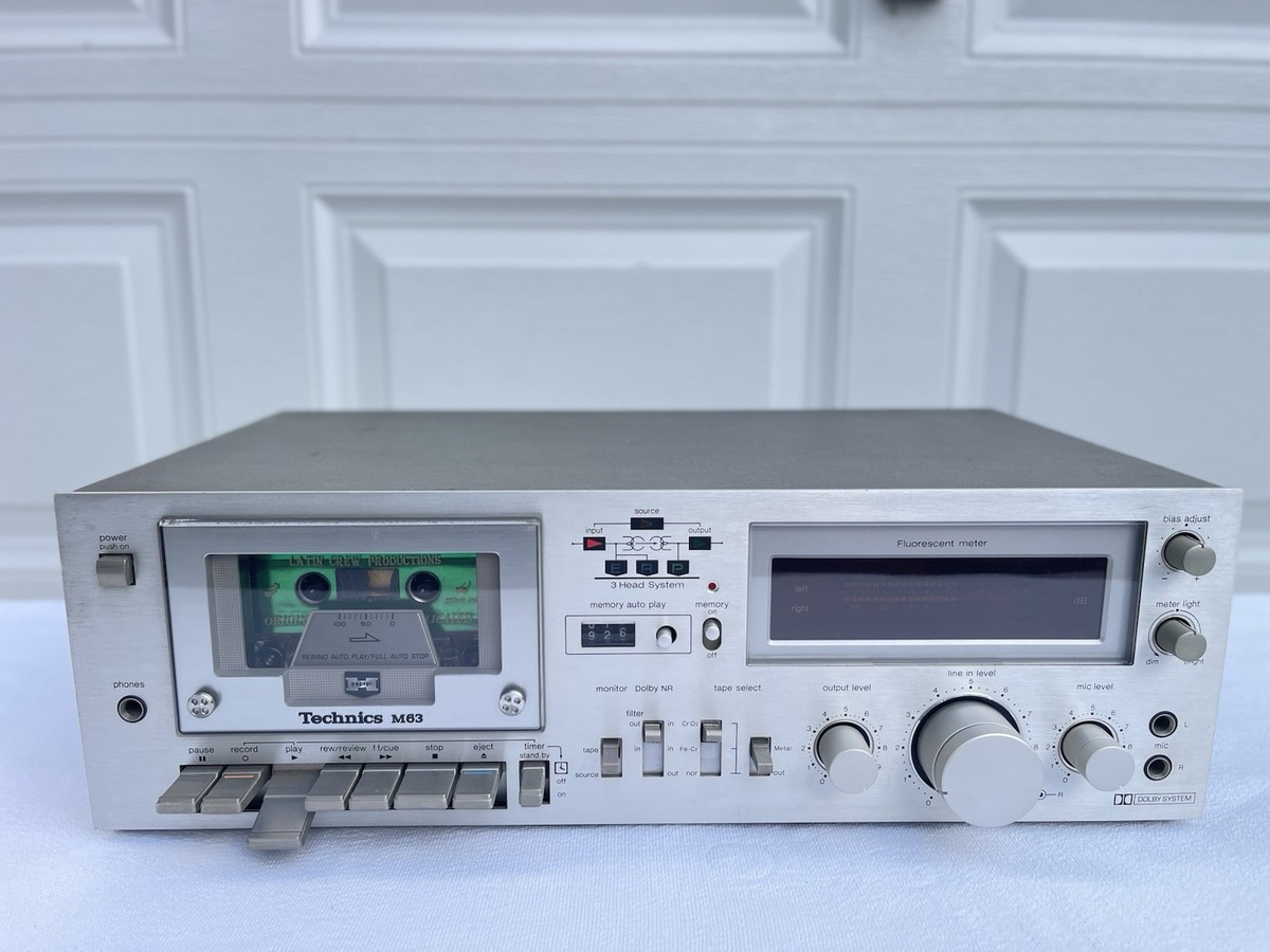 Technics RS-M63 3 Head Stereo Cassette Tape Deck Nice and works