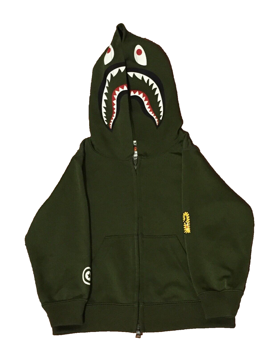 A Bathing Ape BAPE KIDS Shark Hoodie Jacket Size 90 12-18 Months