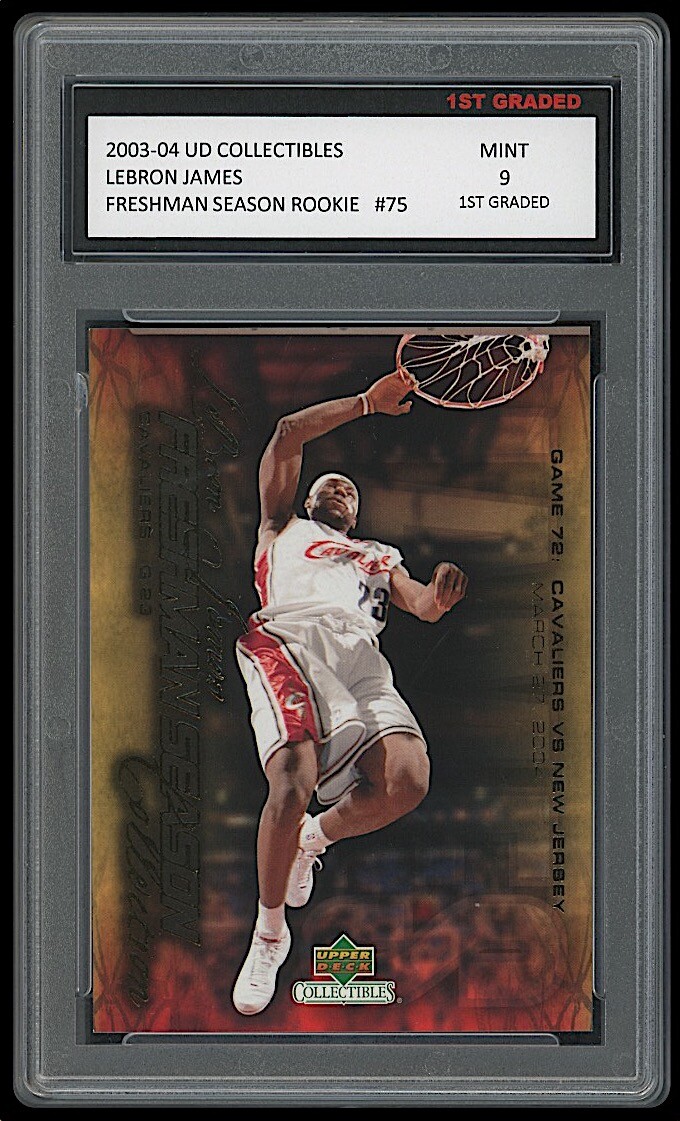 LEBRON JAMES 2003-04 UPPER DECK #75 1ST GRADED 9 ROOKIE CARD
