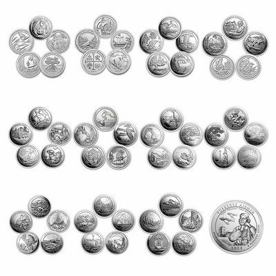 Complete 56-Coin 5 oz Silver America The Beautiful Set | eBay