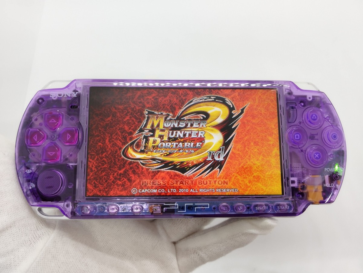 Sony PSP-3000 Playstation Portable Handheld Console Clear Purple