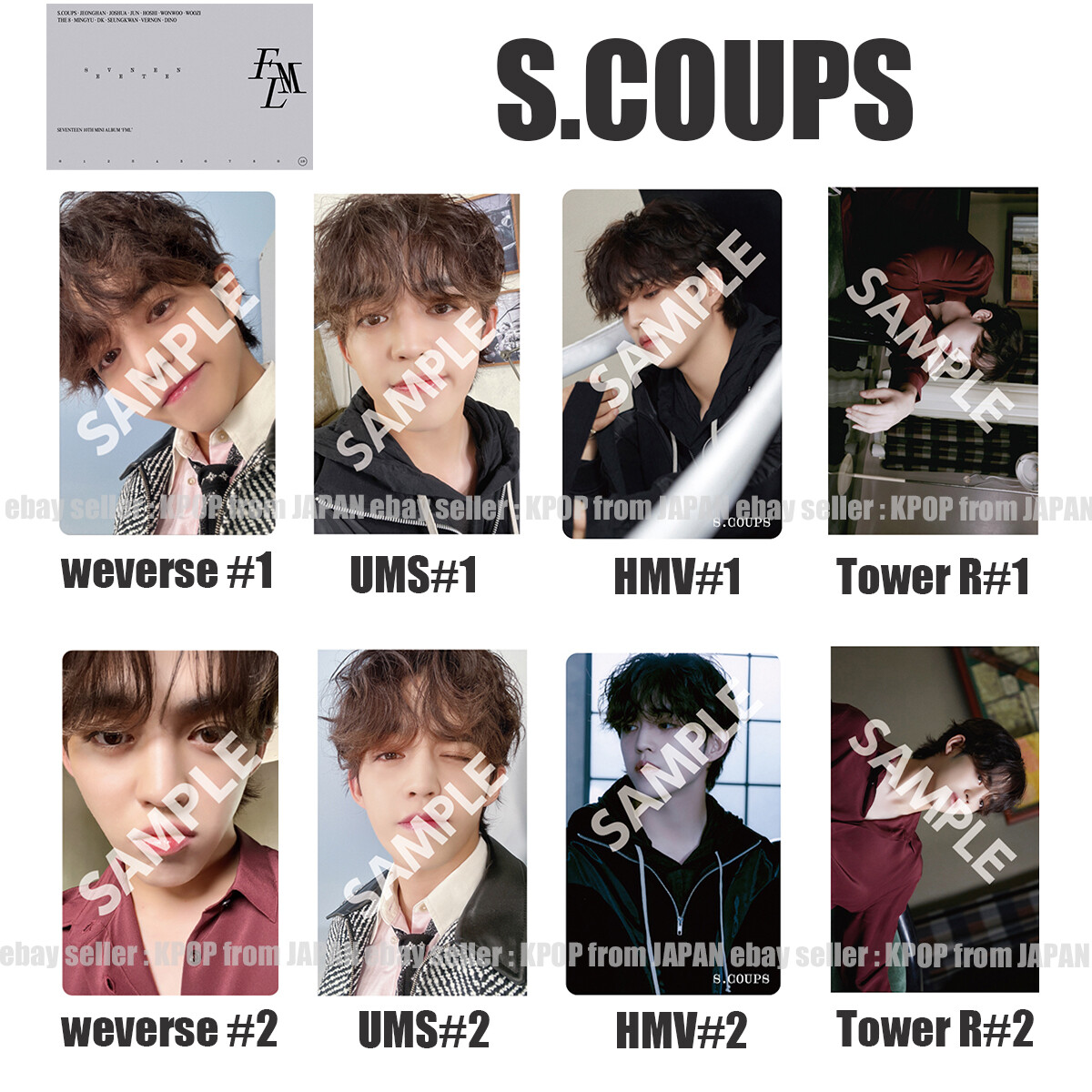 S.COUPS SEVENTEEN FML POB photocard CARAT weverse UMS HMV Tower