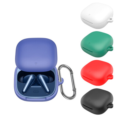 Silicone Case Earphone Pouch Cover With Carabiner for Anker