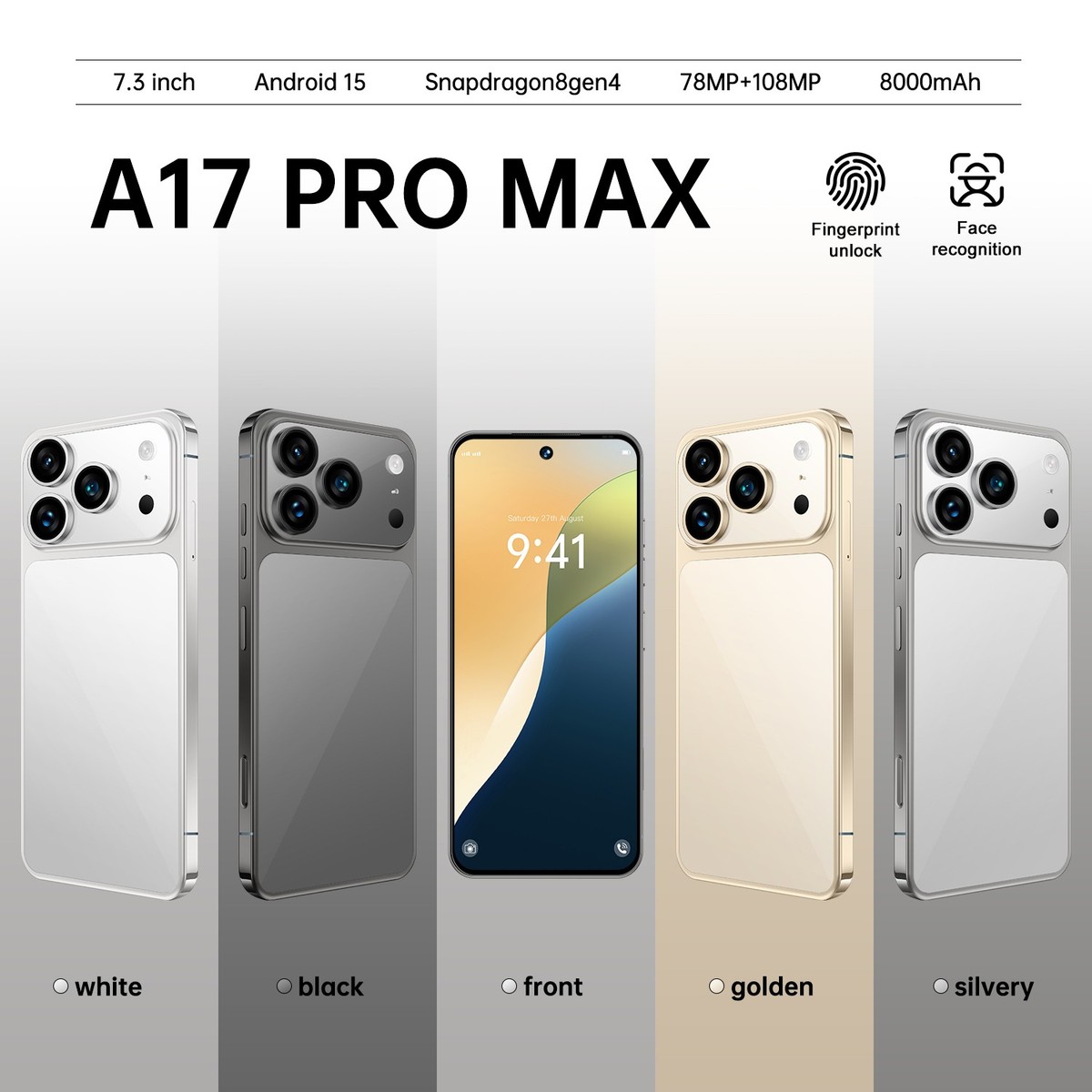 Unlocked i17ProMax 5G Smartphone 7.3