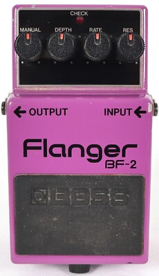 1985 Boss BF-2 Flanger Electric Guitar Effect Pedal Green Label