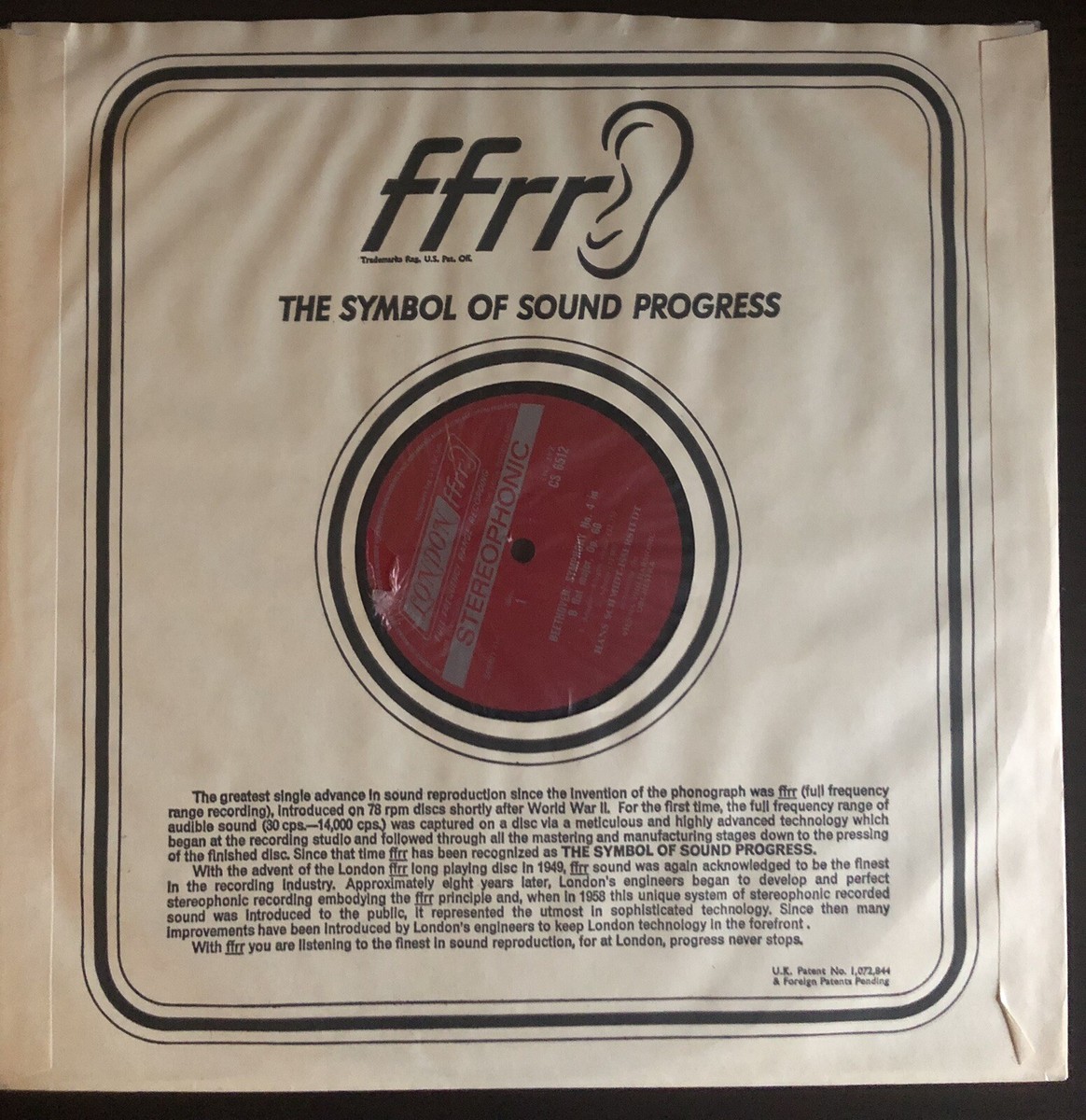 Beethoven - Symphony No. 4 LP - Hans Schmidt-Isserstedt - Vienna